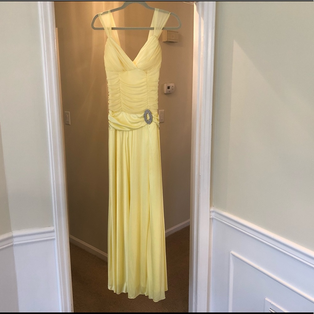 Yellow floor length dress